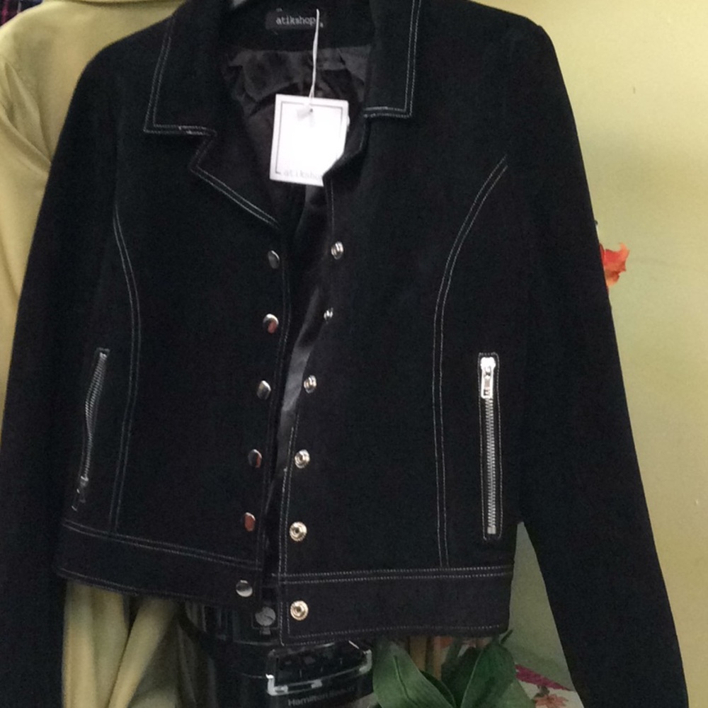 Atikshop black  faux suede jacket